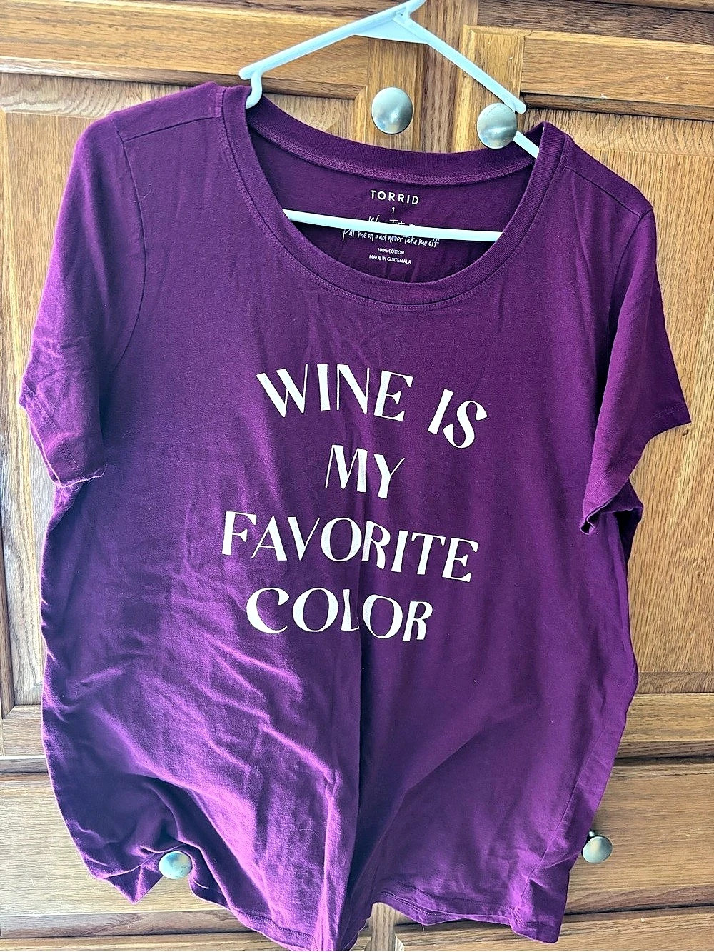 Torrid Wine Is My Favorite Color Graphic Tee Purple Like New